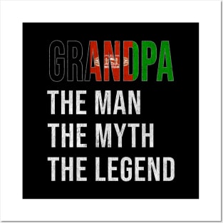 Grand Father Afghanistani Grandpa The Man The Myth The Legend - Gift for Afghanistani Dad With Roots From  Afghanistan Posters and Art